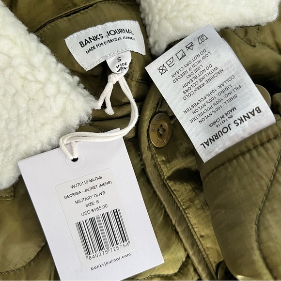 NWT Banks Journal Georgia Jacket Sherpa Collar Mid-Weight Quilted Weave XL M - Picture 16 of 16
